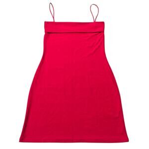 Sexy Bright Red Spaghetti Strap Fitted Mini Dress